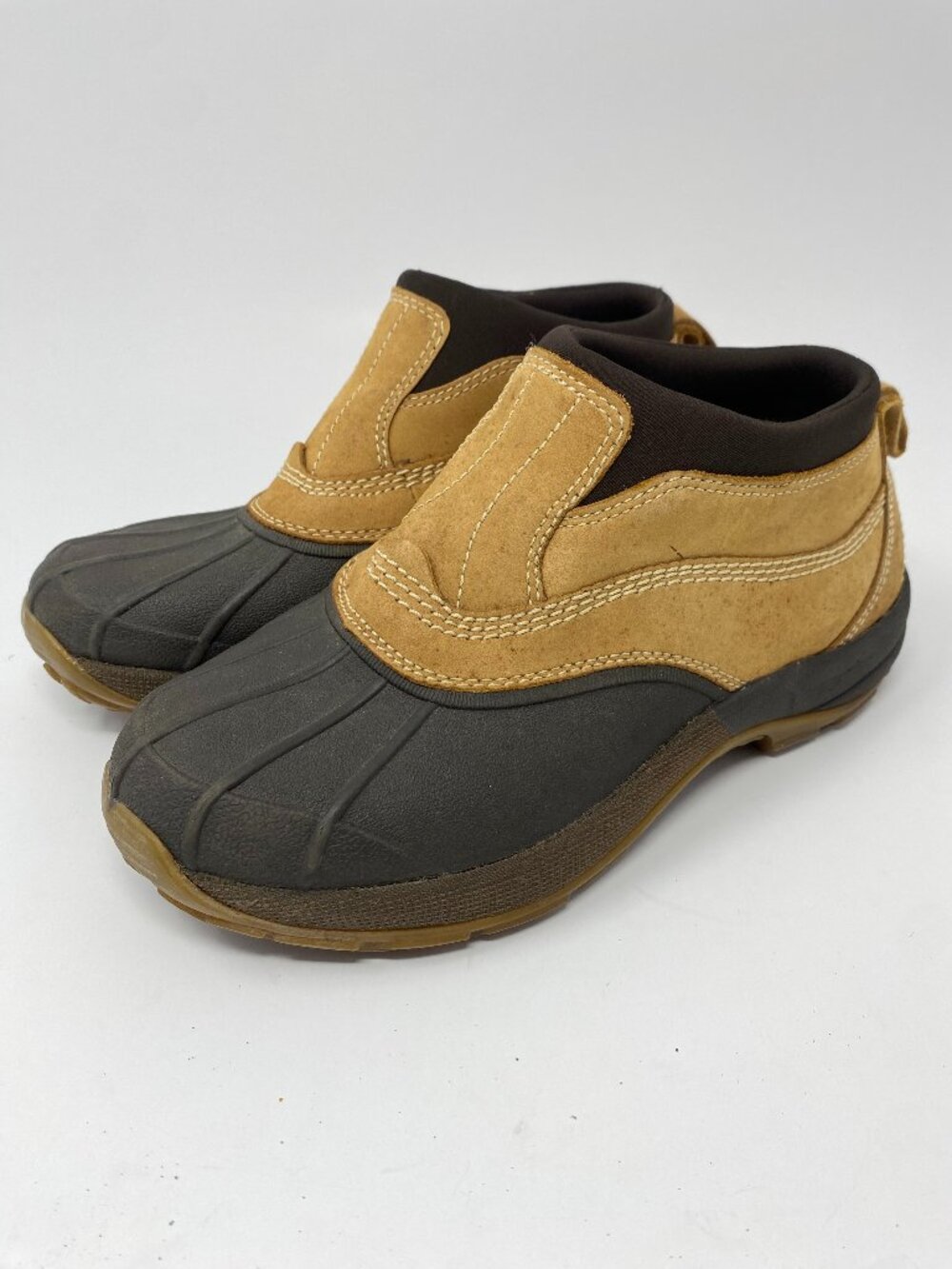 L.L. Bean Brown and Black Duck Boot Slip-Ons